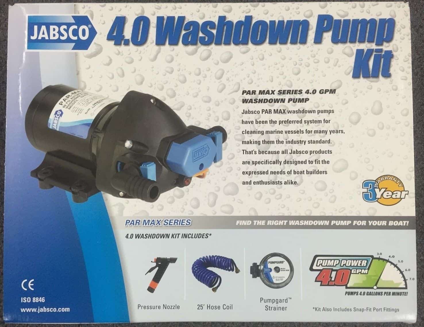 Jabsco Hotshot Washdown Pump Kit Gpm V Foot Hose